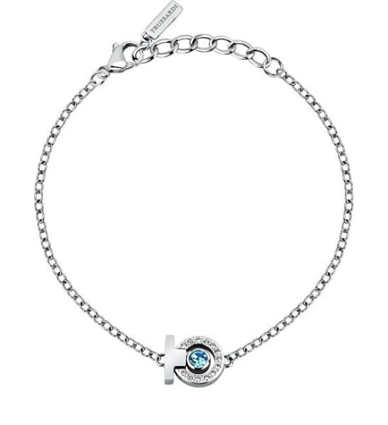 Elegant steel bracelet with zircons T-Logo TJAXC56