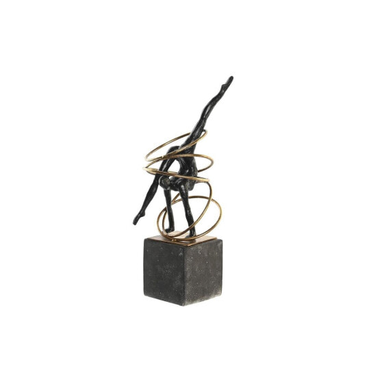 Decorative Figure DKD Home Decor Black Golden Metal Resin Modern (17 x 14 x 42,5 cm)