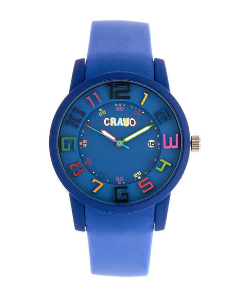 Часы Crayo Festival Blue Silicone Strap Watch