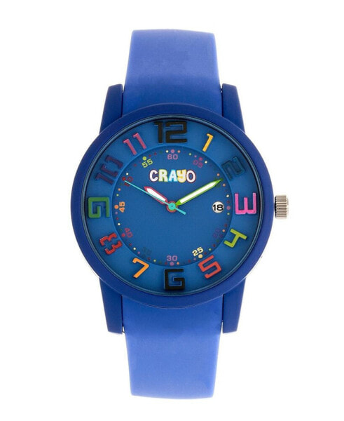 Unisex Festival Blue Silicone Strap Watch 41mm