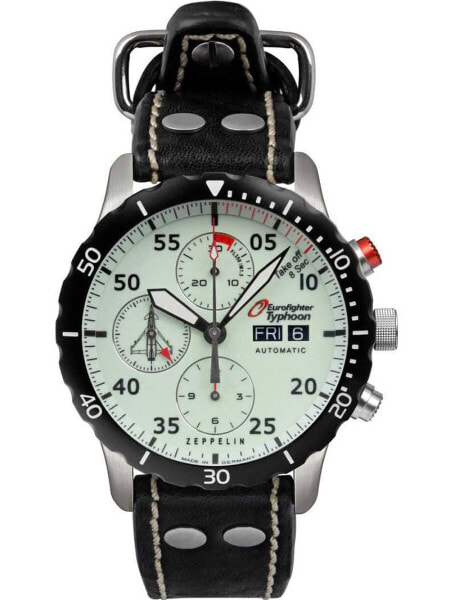 Zeppelin 7218-5 Eurofighter Typhoon Automatic Limited Mens Watch 43mm 20ATM