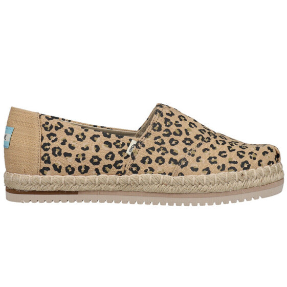 TOMS Alpargata Platform Rope Slip On Womens Beige Flats Casual 10016310T