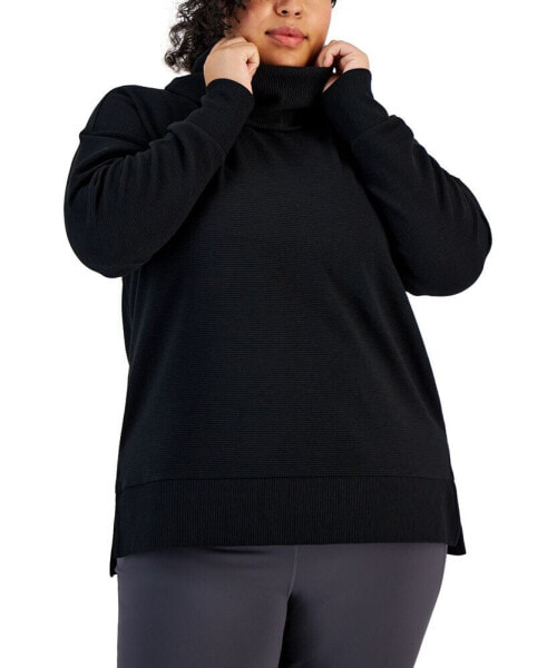 Plus Size Ottoman Cowlneck Top