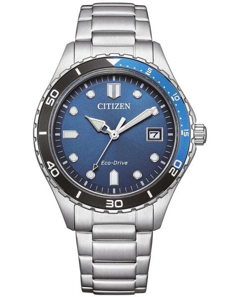 Наручные часы Citizen AW1821-89L "Eco-Drive Unisex Sport" 37мм 10ATM, Синий