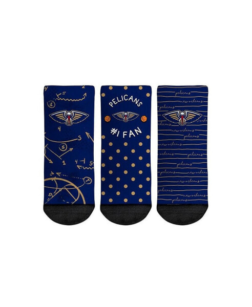 Toddler Boys and Girls Rock Em Socks New Orleans Pelicans #1 Fan 3-Pack Crew Socks Set