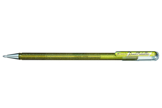Pentel Hybrid Dual Metallic - Capped gel pen - Gold - Metallic - Gold - Metallic - Plastic - Fine - 1 mm
