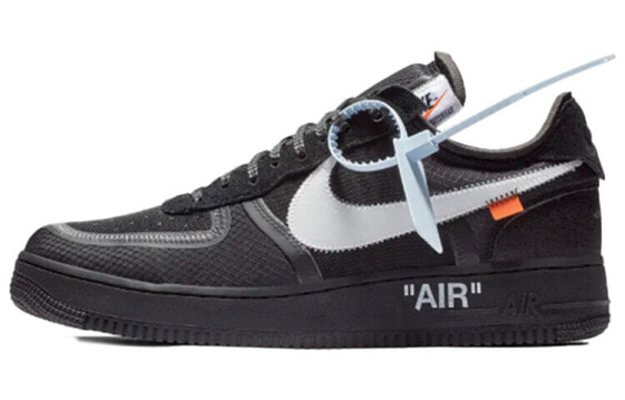 OFF-WHITE x Nike Air Force 1 Low Black White 2.0联名款 空军一号 潮流 低帮 板鞋 男女同款 黑白拼接