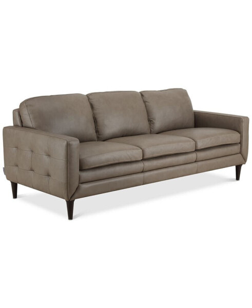 CLOSEOUT! Locasta 84" Tufted Leather Sofa, Created for Macy's