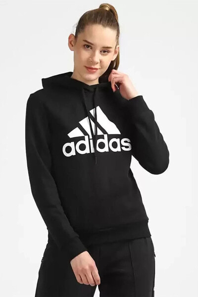 Толстовка спортивная Adidas GL0653 W BL FL HD Kadın Sweat Black/White