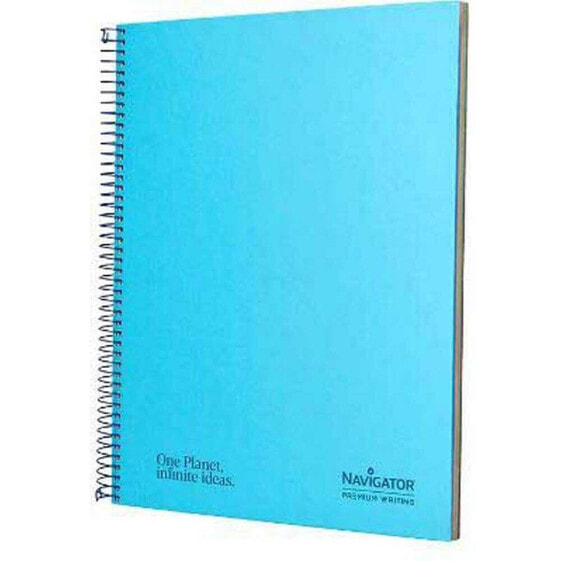 NAVIGATOR Spiral notebook A4 micro lined cover 120h 80gr square 5 mm 5 bands 4 holes