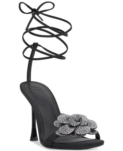 Women's Nascha Lace-Up Flower Sandals, Created for Macy's