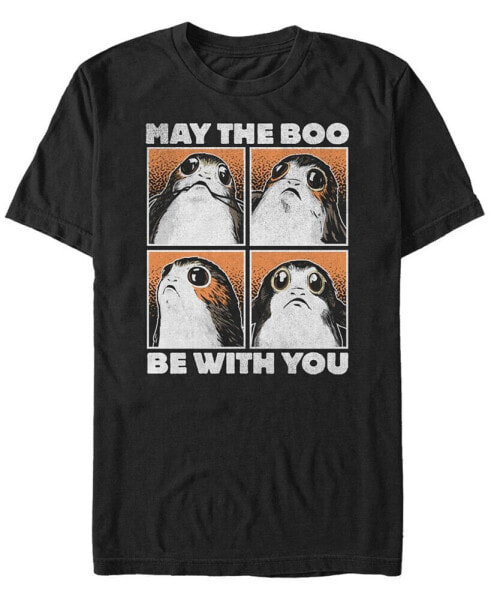 Star Wars Men's Porg May the Boo Be with You Short Sleeve T-Shirt