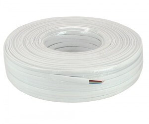 InLine Modular Cable 6 wire Ribbon Cable white 100m ring