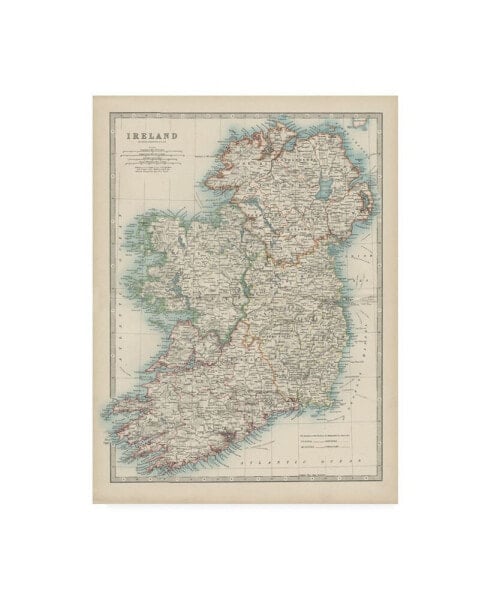 Johnston Johnstons Map of Ireland Canvas Art - 27" x 33.5"