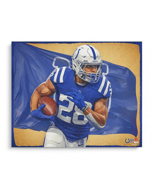 Картина Fanatics Authentic Indianapolis Colts jonathan Taylor без подписи 16" x 20" - Дизайнер Brian Konnick