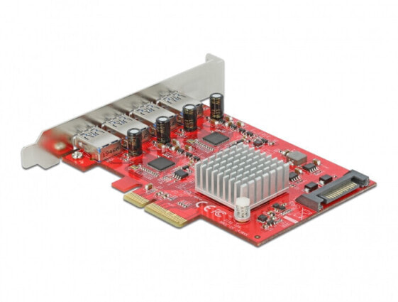 Delock 90481 - PCIe - USB 3.2 Gen 2 (3.1 Gen 2) - PCIe 3.0 - SATA 15-pin - 10 Gbit/s - 5 V