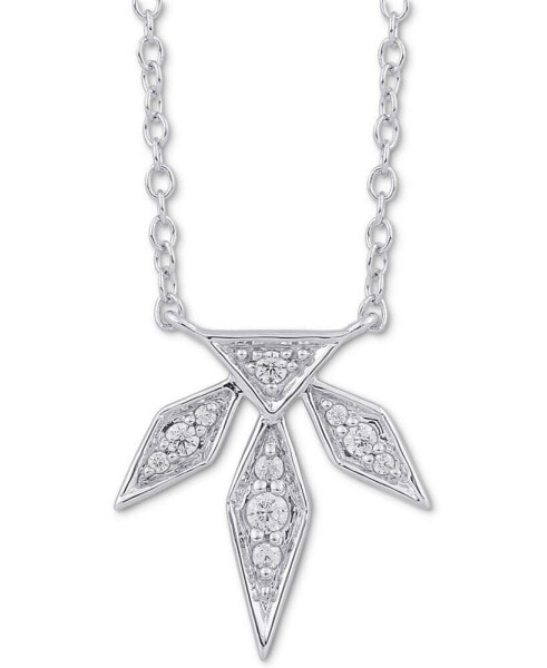 Diamond Elsa Snowflake Pendant Necklace (1/10 ct. t.w.) in Sterling Silver, 16" + 2" extender