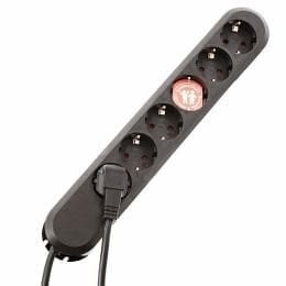 Bachmann Smart - 5 m - Black - 6 AC outlet(s) - 3680 W - 16 A - Black