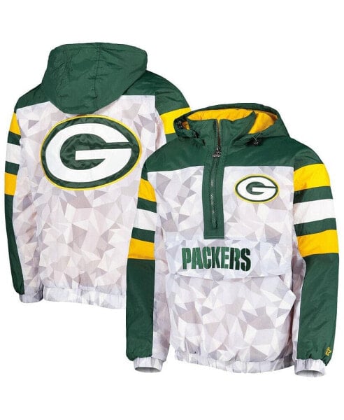 Куртка с капюшоном Starter Green Bay Packers Thursday Night Gridiron Raglan Half-Zip для мужчин