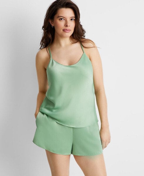 Women’s Crepe de Chine Cami Short Pajama Set, Created for Macy's