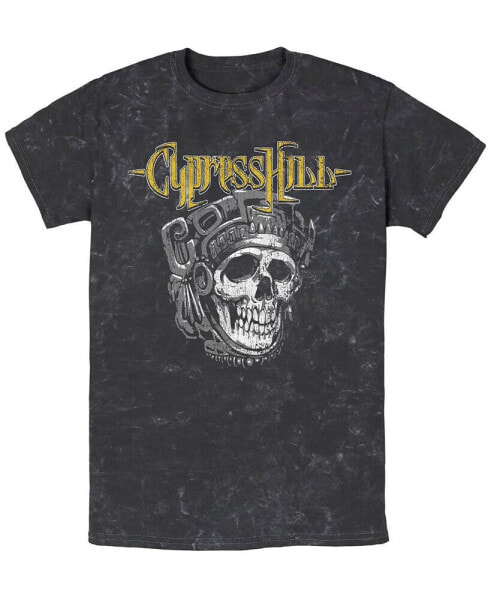 Men's Cypress Hill Aztec Skull Short Sleeve Mineral Wash T-shirt