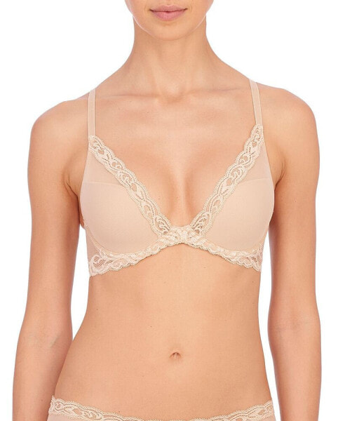 Natori women's Feathers Lace Contour Underwire Plunge Bra Color:  косметический; Size: 34DDD: Buy Online in the UAE, Price from 433 EAD &  Shipping to Dubai