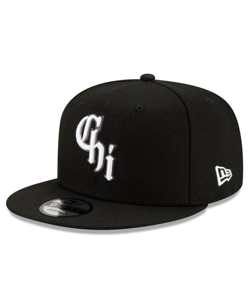 Big Boys Black Chicago White Sox City Connect 9FIFTY Snapback Adjustable Hat