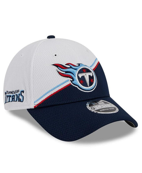 Men's White, Navy Tennessee Titans 2023 Sideline 9FORTY Adjustable Hat