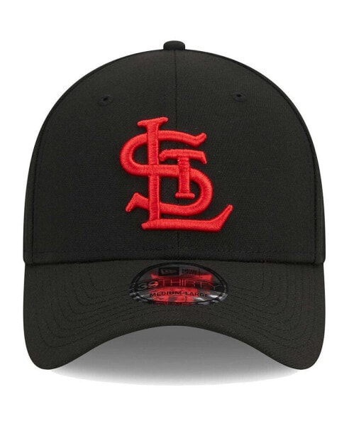 Men's Black St. Louis Cardinals Logo 39THIRTY Flex Hat