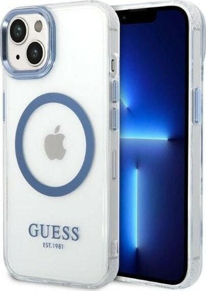 Guess Guess GUHMP14MHTRMB iPhone 14 Plus 6,7" niebieski/blue hard case Metal Outline Magsafe NoSize