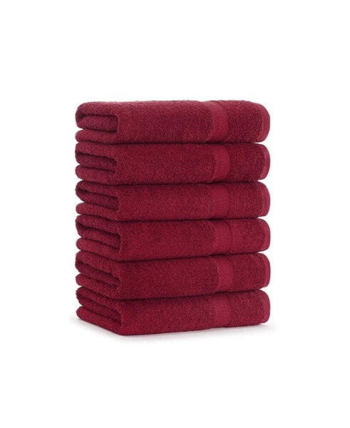 True Color Bath Towels (6 Pack), Solid Color Options, 25x52 in., 100% Soft Cotton