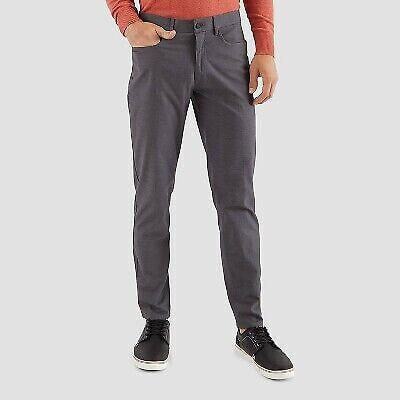 Haggar H26 Men's Slim Fit Skinny 5-Pocket Pants - Dark Gray 38x30