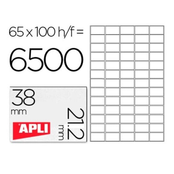 Клейкие этикетки Apli 1283 Белый 100 Листья 38 x 21,2 mm