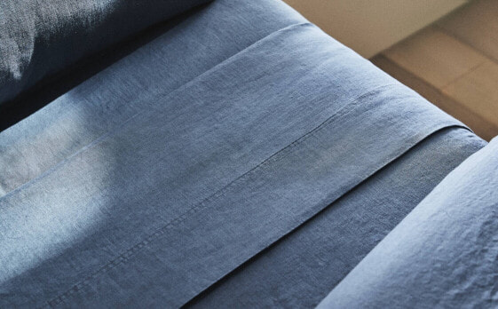 (140 gxm²) washed linen flat sheet