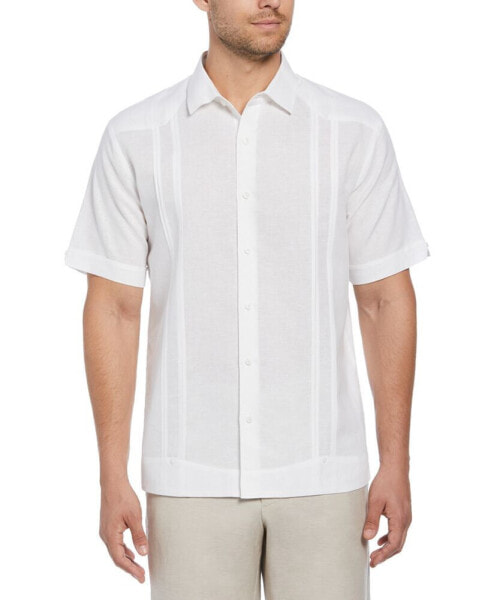 Men's Pleated Textured Guayabera Shirt