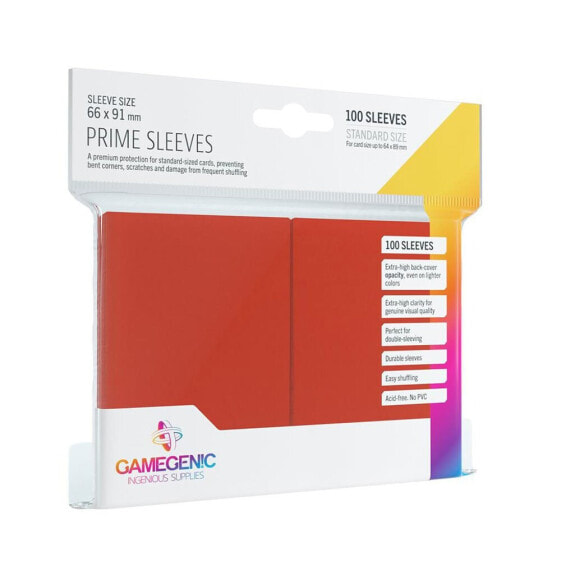GAMEGENIC Card Sleeves Pack Prime Sleeves 100 Units 66x91 mm