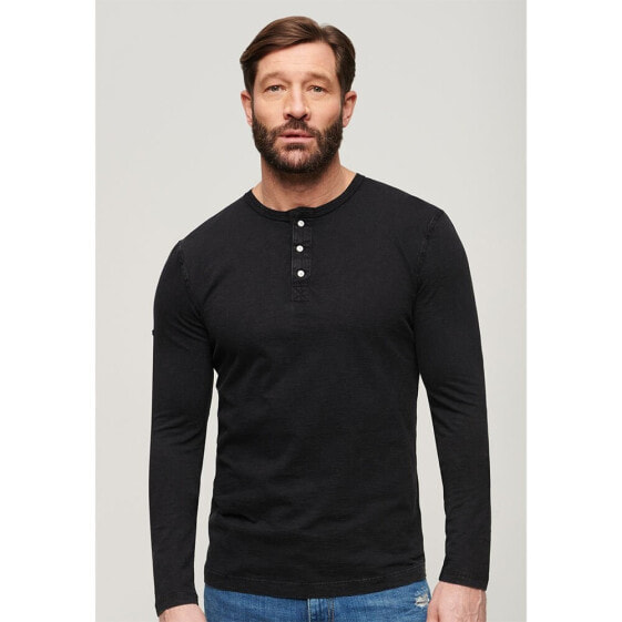 SUPERDRY Grandad long sleeve T-shirt