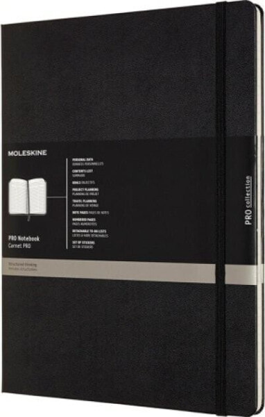 Moleskine Notes MOLESKINE PROFESSIONAL XXL (21,6x27,9 cm), twarda oprawa, 192 strony, czarny