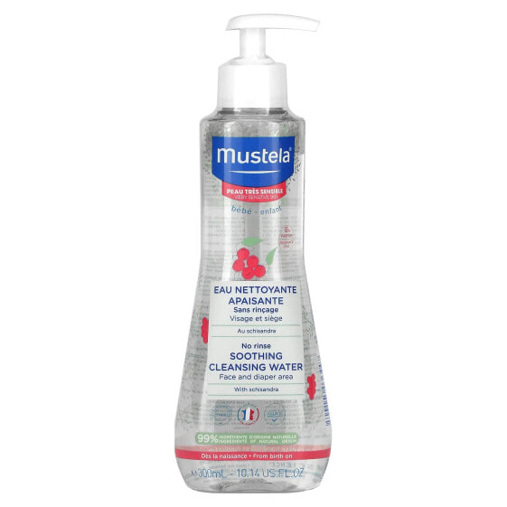 Средство для купания Mustela No Rinse успокаивающая очищающая вода с шизандрой для очень чувствительной кожи без отдушек 300 мл