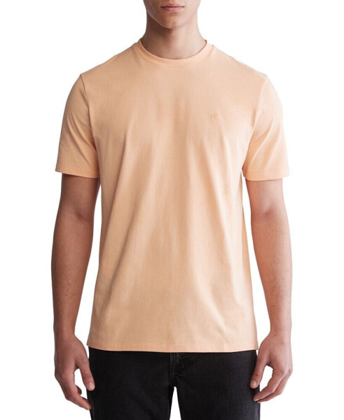 Men's Smooth Cotton Solid Crewneck T-Shirt