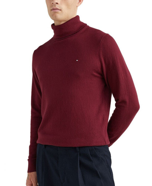 Men's Regular-Fit Pima Cotton Cashmere Blend Solid Turtleneck Sweater