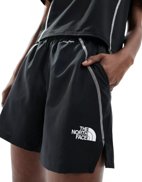 The North Face Training Hakuun contour seam woven shorts in black