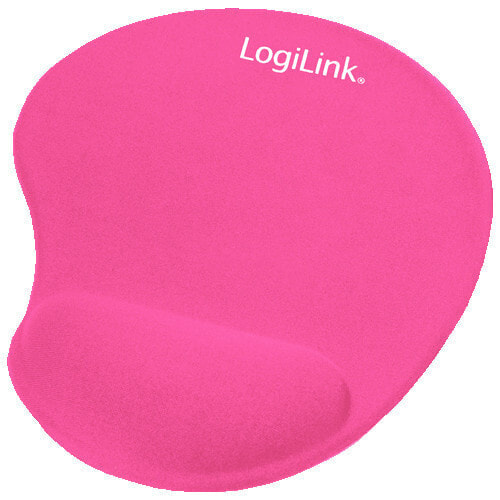 LogiLink ID0027P, Pink, Monochromatic, Foam, Gel, Rubber, Wrist rest