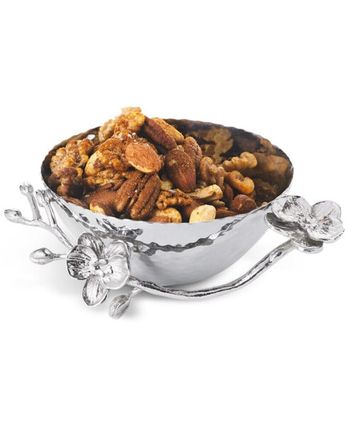 White Orchid Nut Bowl