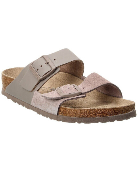 Birkenstock Arizona Split Leather & Suede Sandal Women's Grey 42