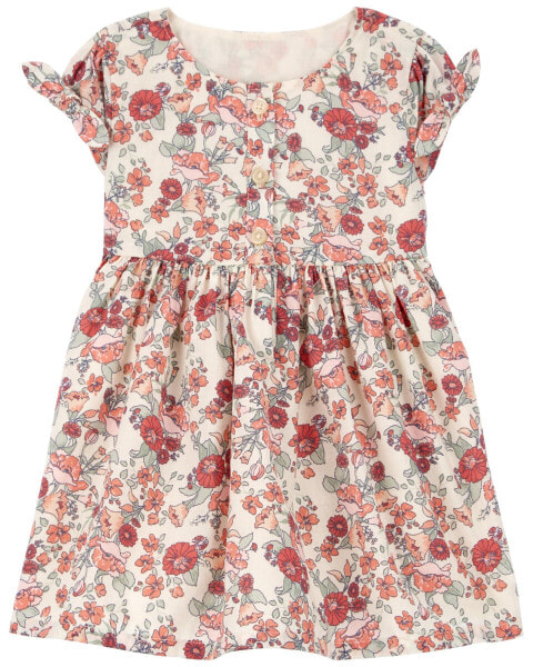 Baby Floral Print Puff Sleeve Dress 9M