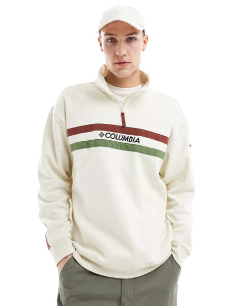 Columbia Reventure quarter zip sweater in chalk