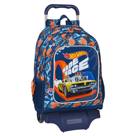 Школьный рюкзак с колесиками Hot Wheels Speed club Оранжевый (32 x 42 x 14 cm)