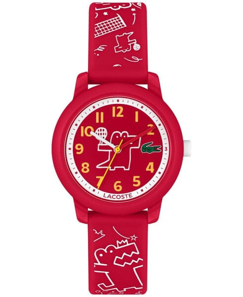 Kid's Red Printed Silicone Strap Watch 33mm