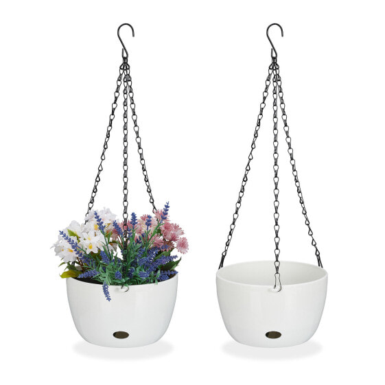 2 Blumenampeln mit Wasserspeicher - XL